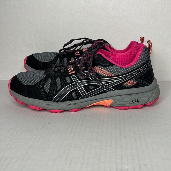 Asics Gel Venture 7 OrthoLite Comfort Trail Runner Sneaker Synthetic Leather - Picture 3 of 10